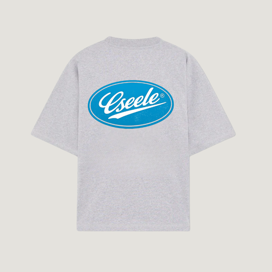 Remera Oval Retro- Gris