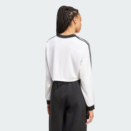 Blusa Cropped Manga Larga Adicolor Futbol Jacquard