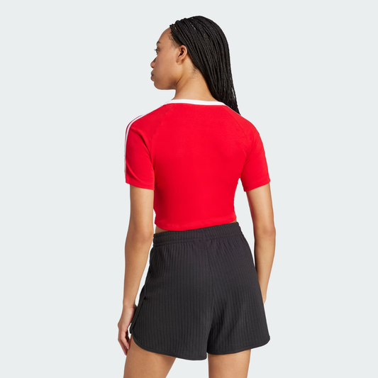 Remera tres franjas baby tee - Roja