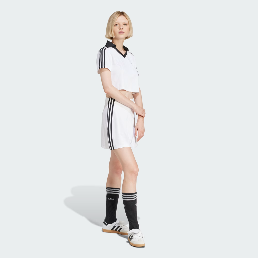 Remera con cuello V Adicolor Football Jacquard