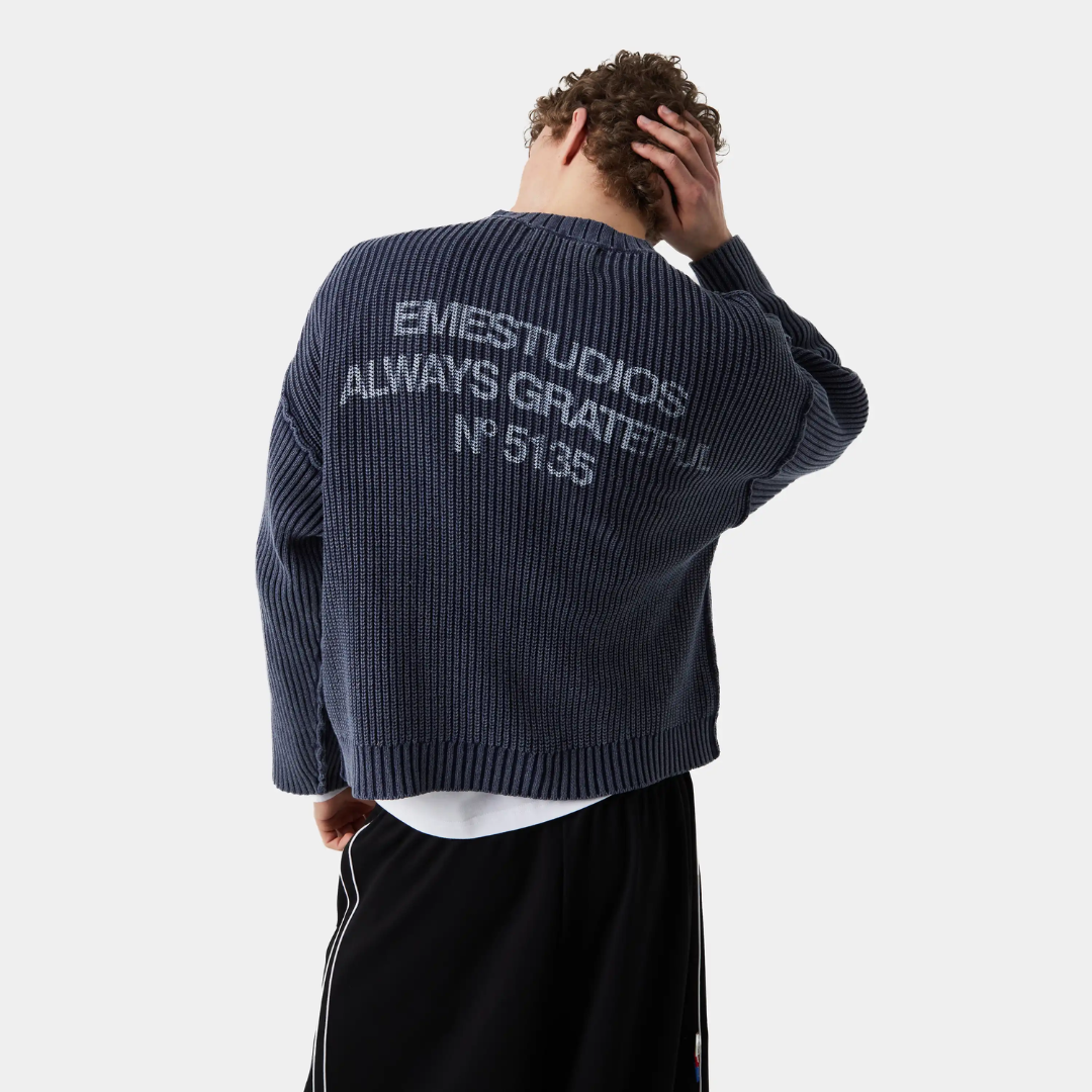 Collective Slate Blue Knit- EME Studios