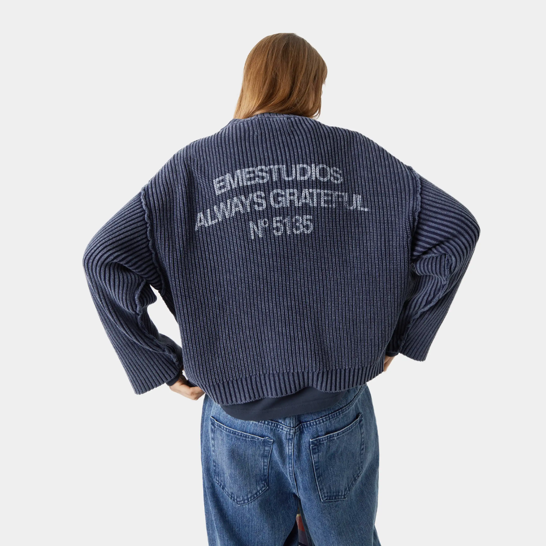Collective Slate Blue Knit- EME Studios