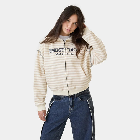 Capri Off Sand Full Zip- Eme Studios