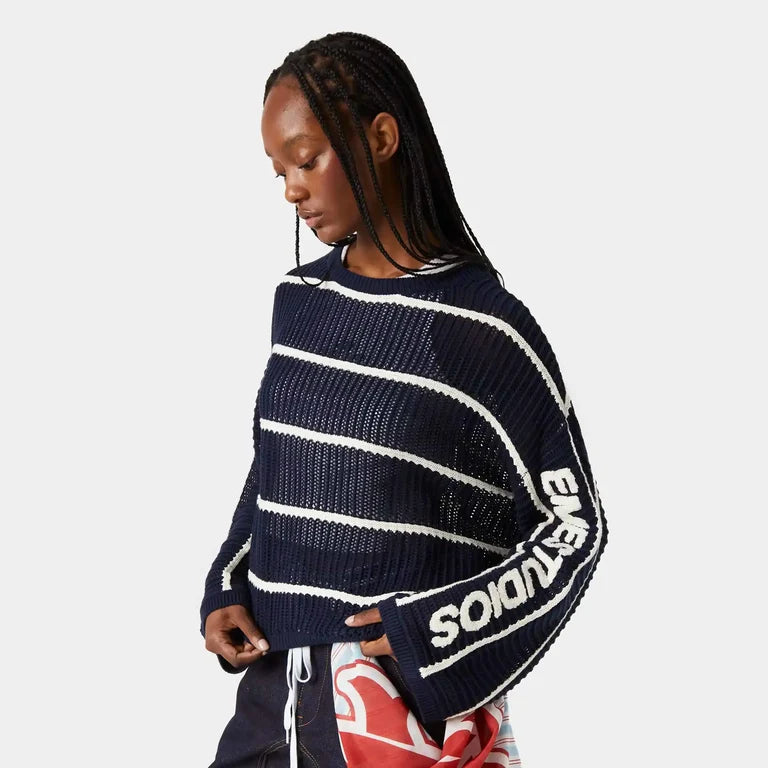 Alic Navy Knit Sweater