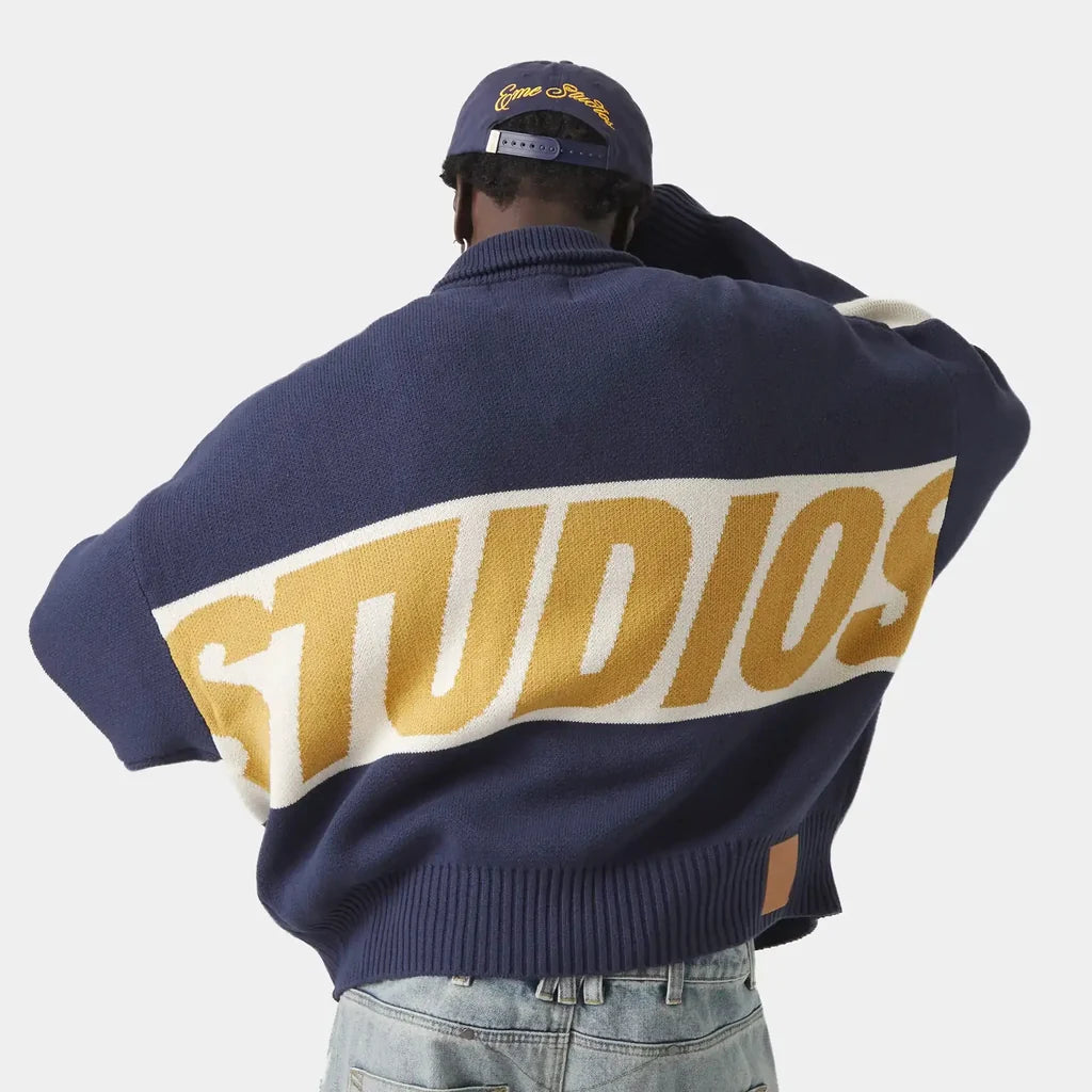 Thrill Mustard Zipper Knit