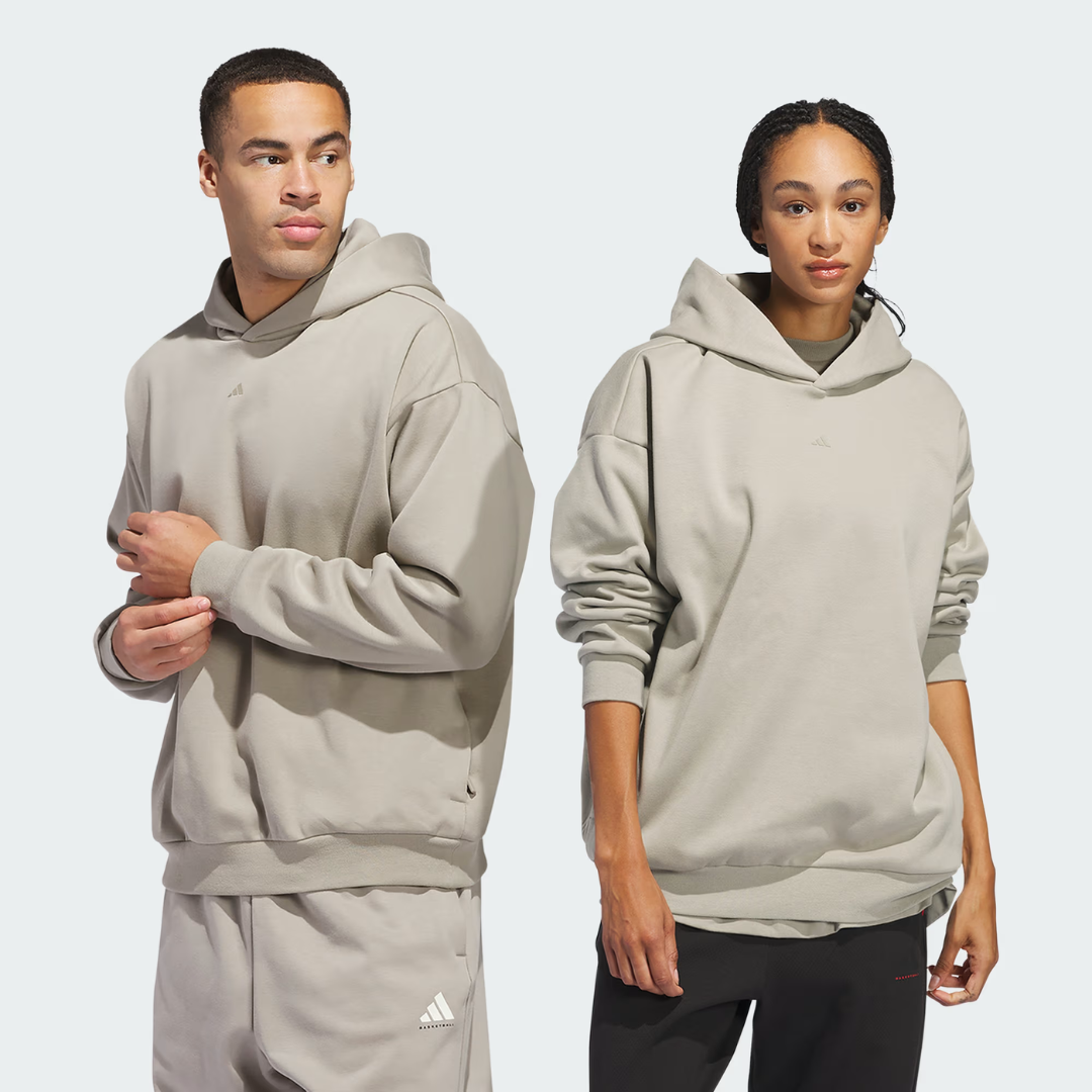 Hoodie con Capucha Tela Fleece adidas Basketball (Unisex)