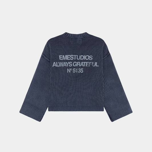 Collective Slate Blue Knit- EME Studios