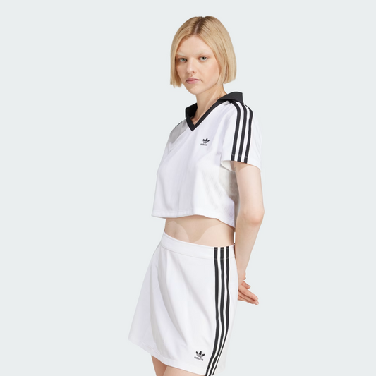 Remera con cuello V Adicolor Football Jacquard