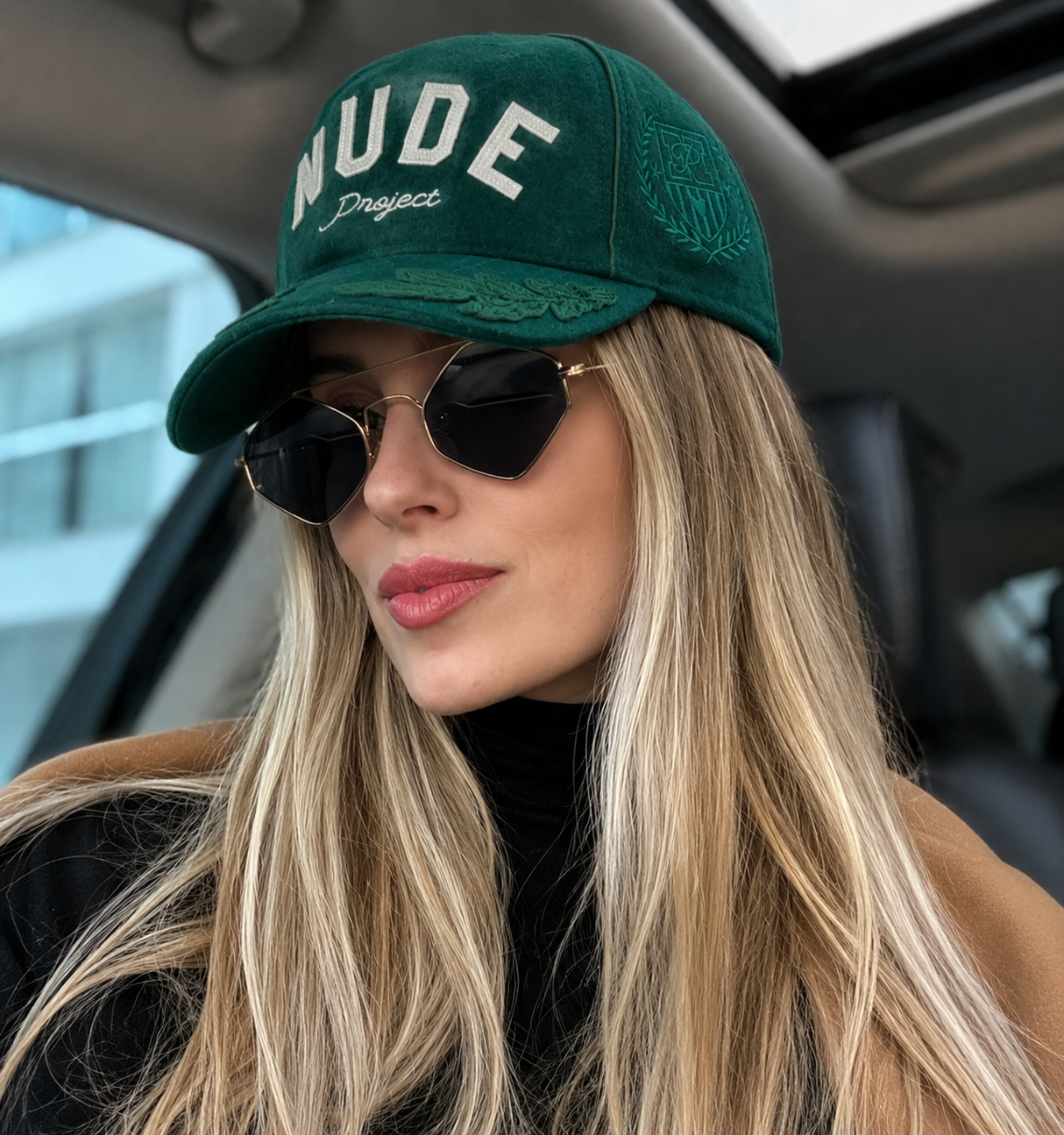 Nude Varsity Cap Bottle Green