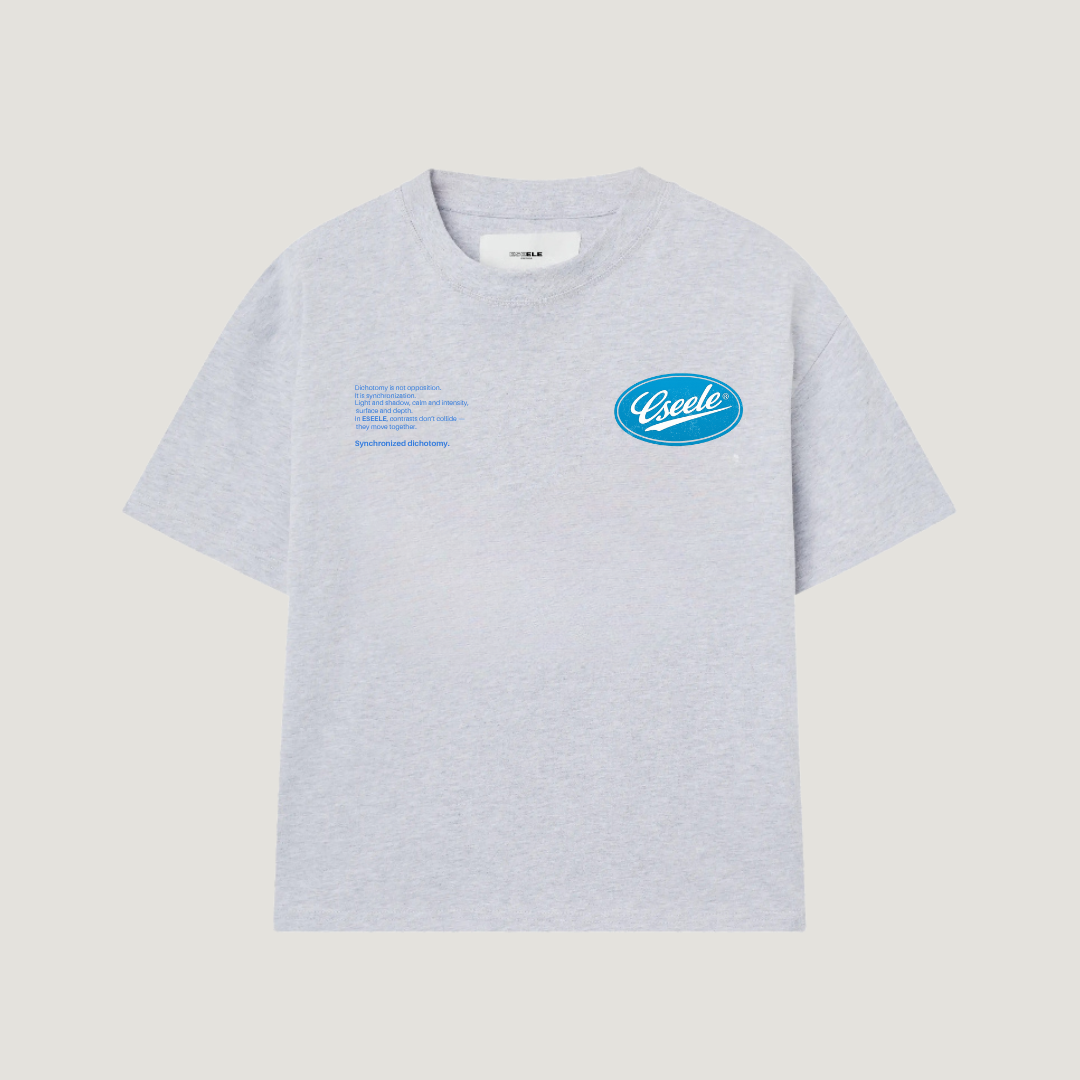 Remera Oval Retro- Gris