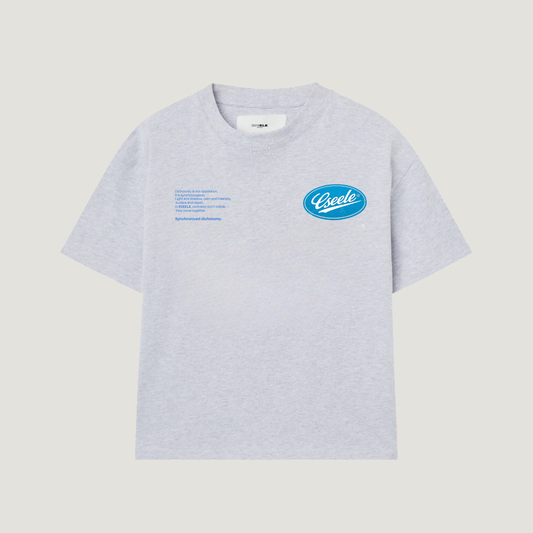 Remera Oval Retro- Gris