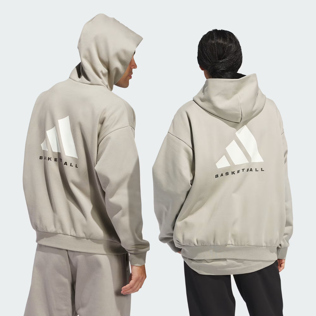 Hoodie con Capucha Tela Fleece adidas Basketball (Unisex)