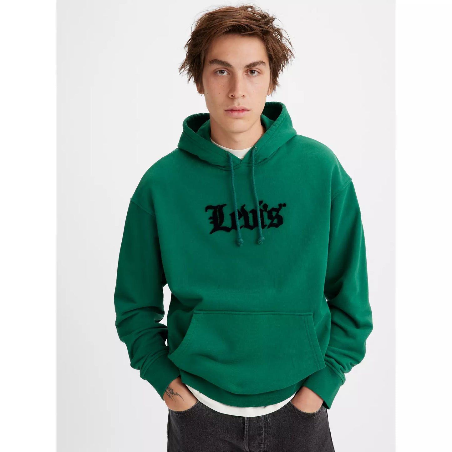 Sudadera Con Capucha Estampada Y Holgada