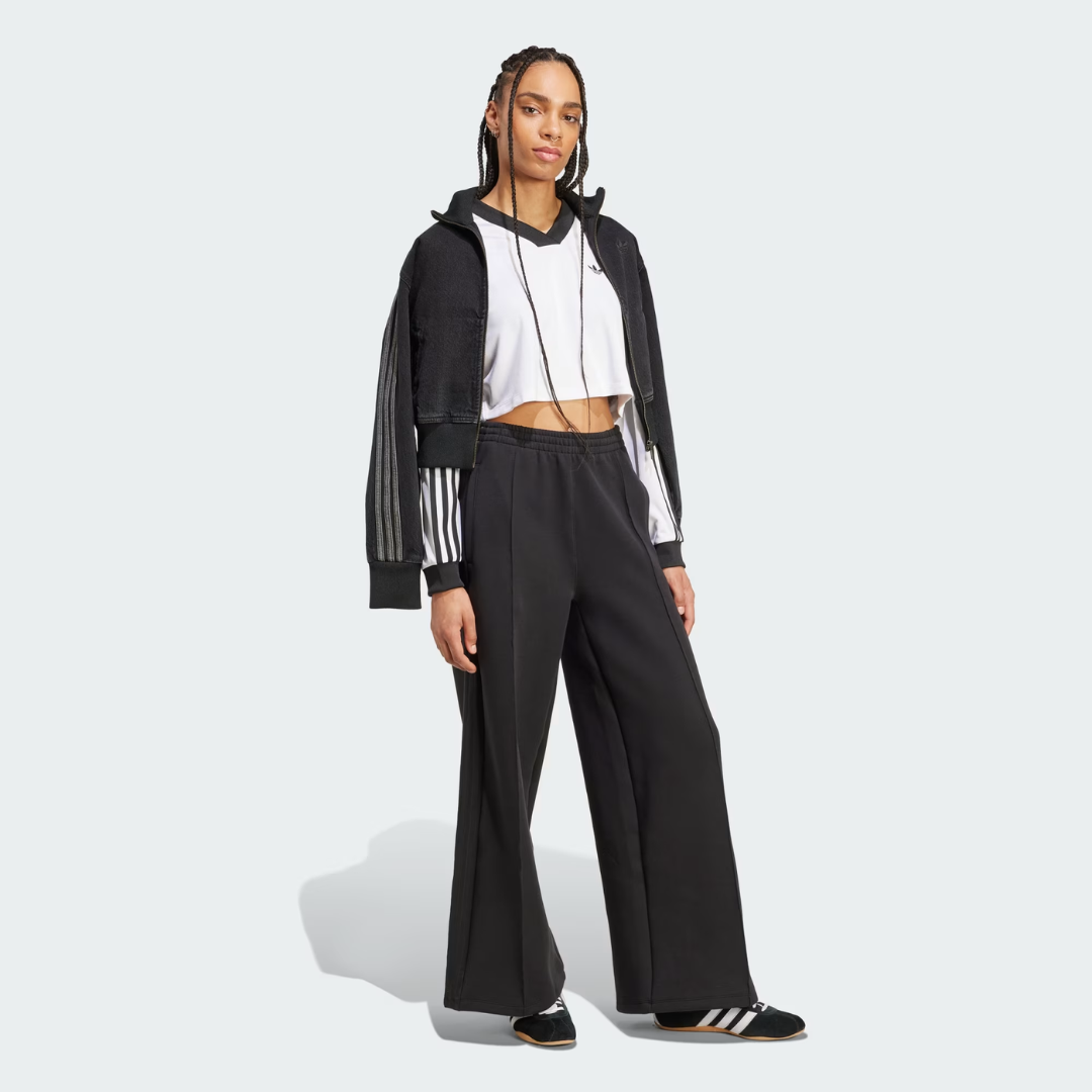 Blusa Cropped Manga Larga Adicolor Futbol Jacquard