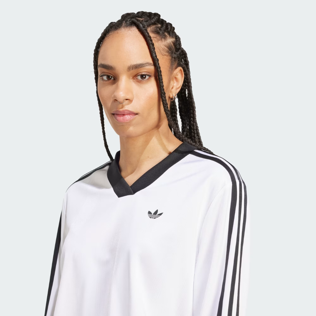 Blusa Cropped Manga Larga Adicolor Futbol Jacquard