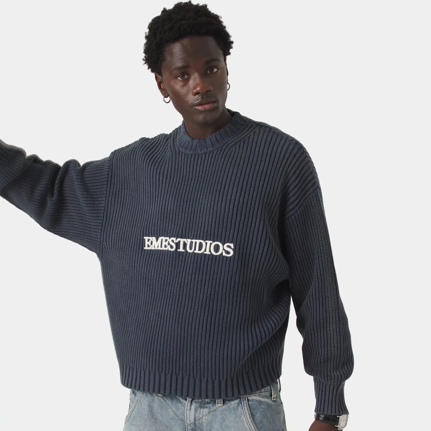 (OFERTA)Yoss Navy Knit Sweater
