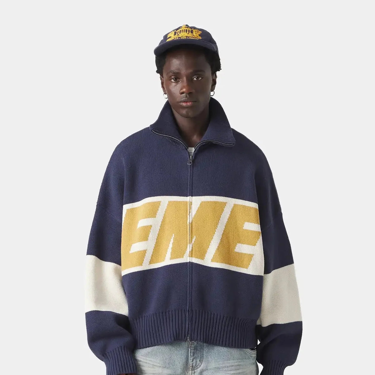 Thrill Mustard Zipper Knit