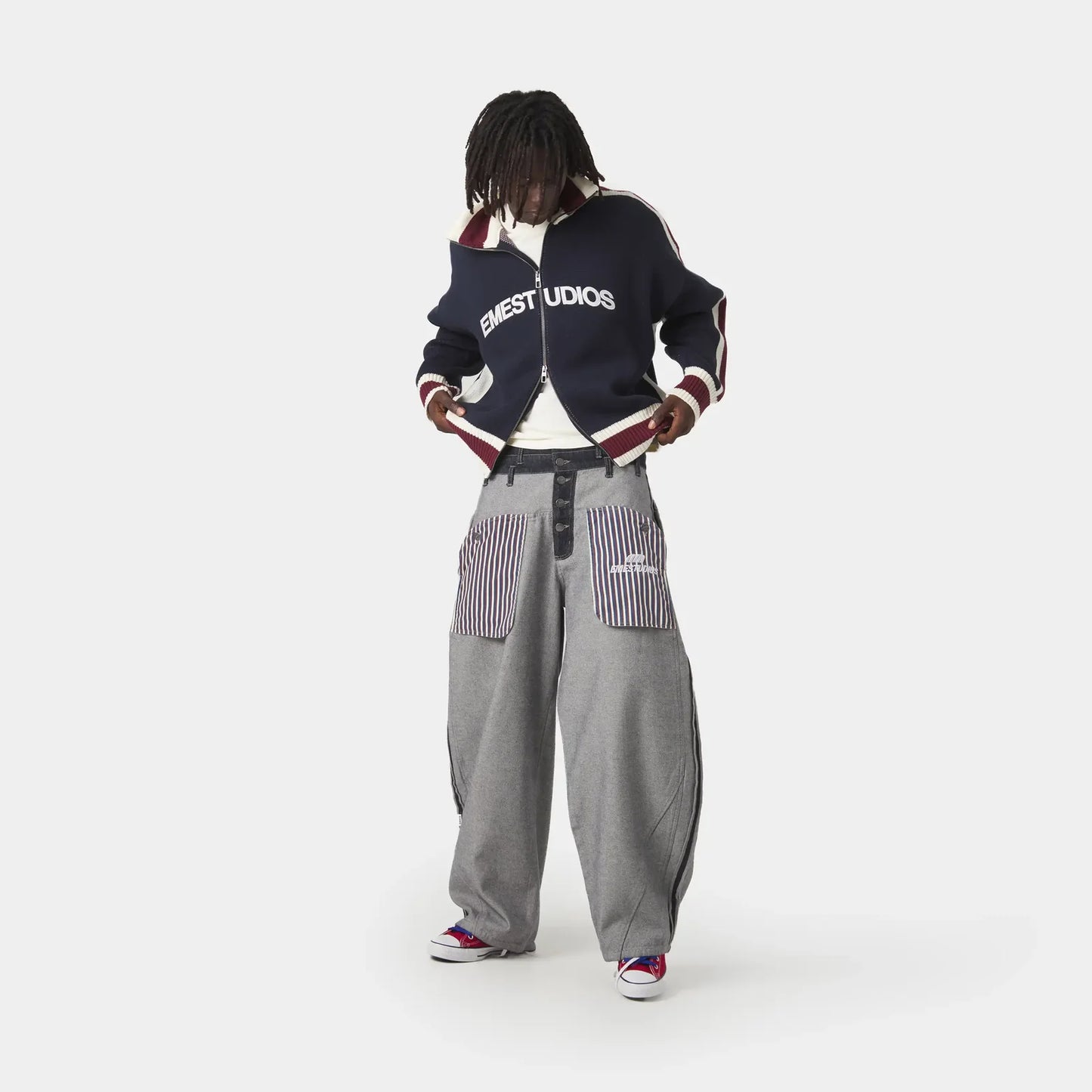(OFERTA) Echellor Navy Zipper Knit