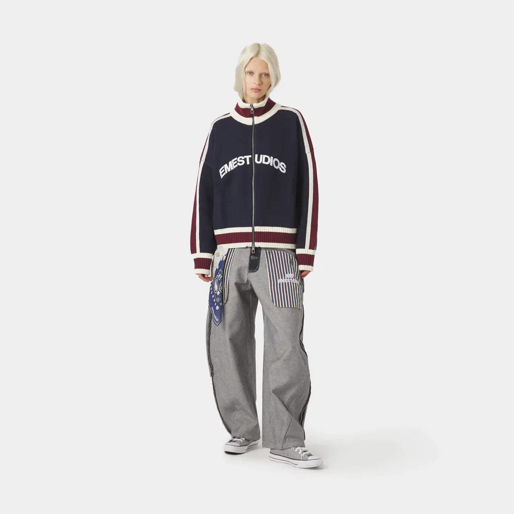 (OFERTA) Echellor Navy Zipper Knit