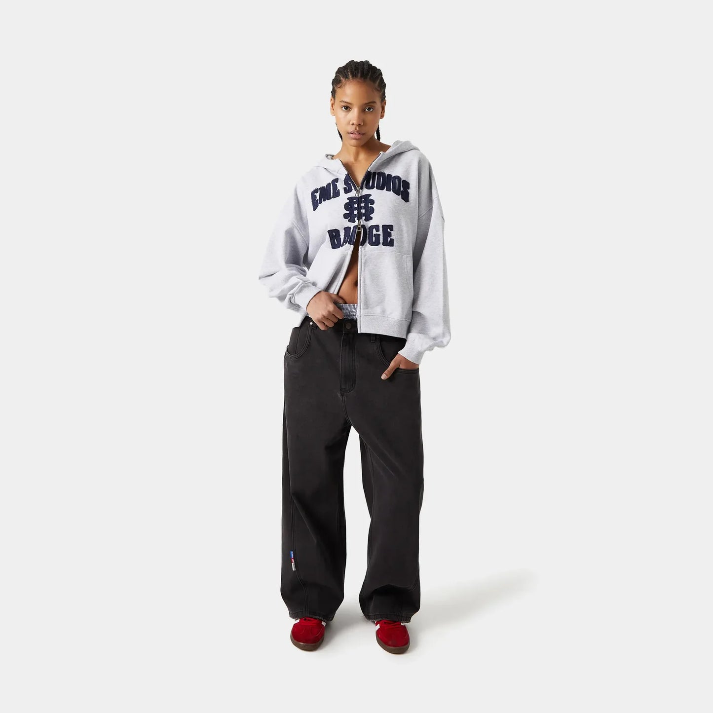 Badge Heather Grey Full Zip