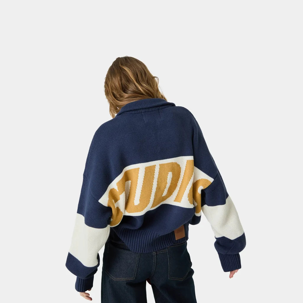 Thrill Mustard Zipper Knit
