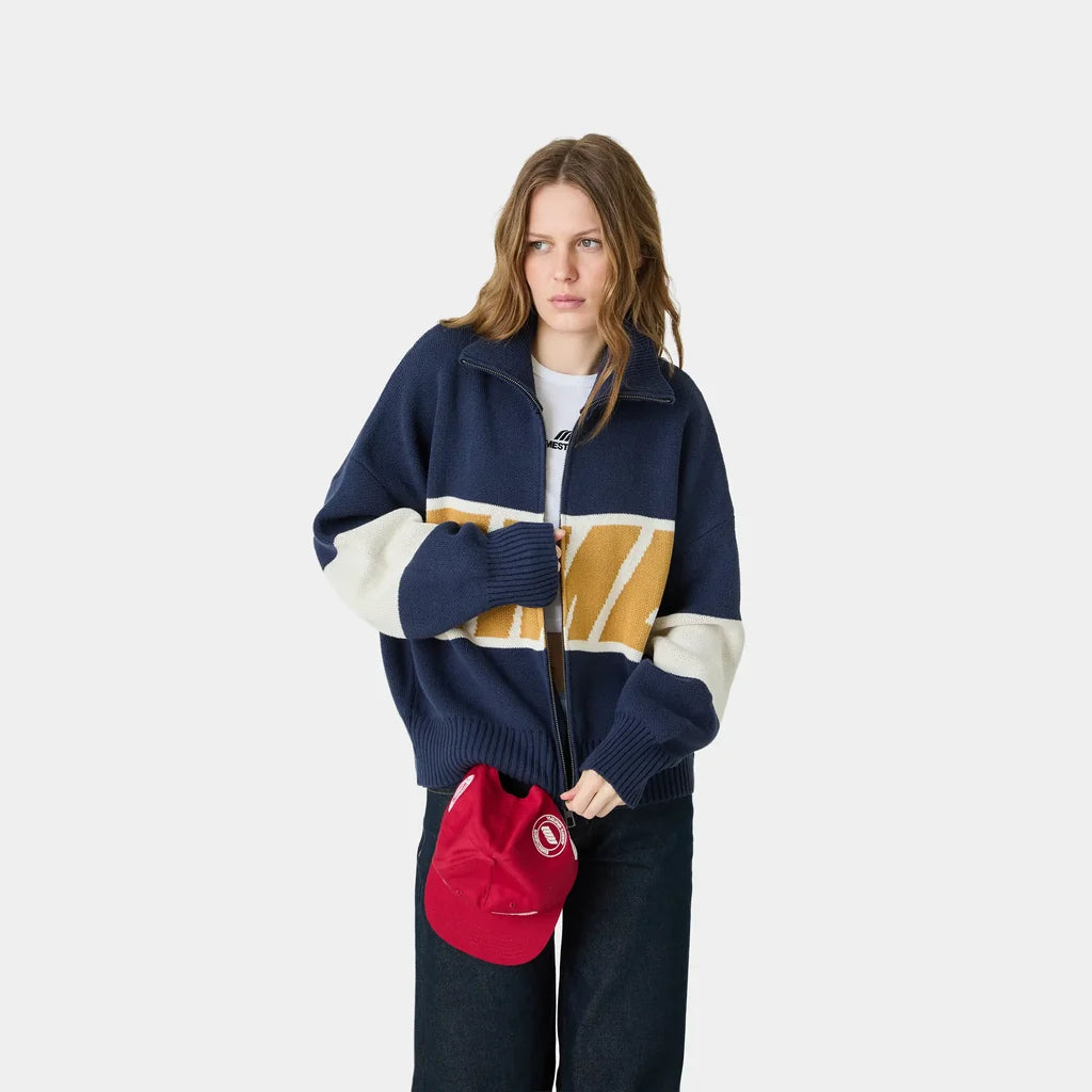 Thrill Mustard Zipper Knit